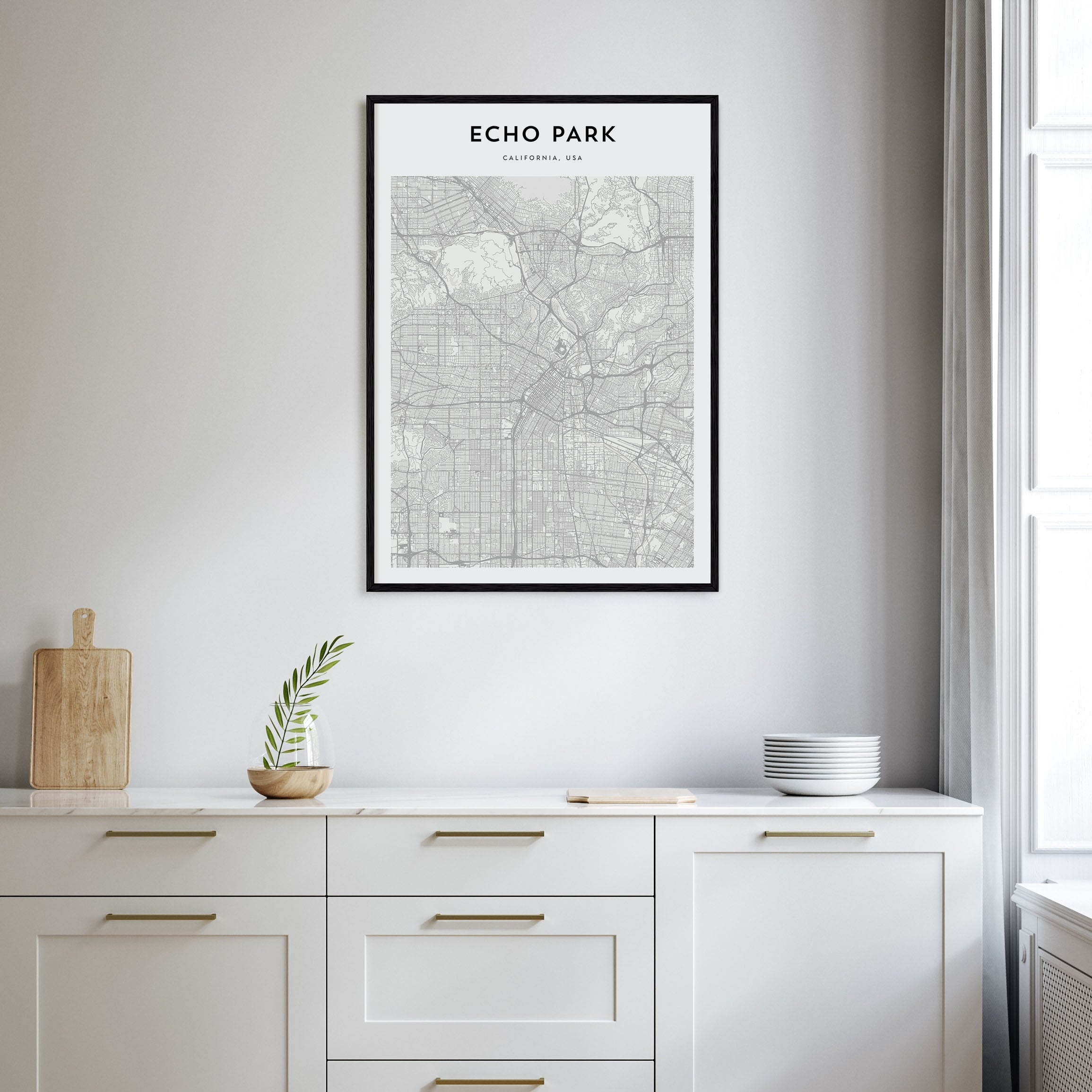 Echo Park Map Portrait Poster