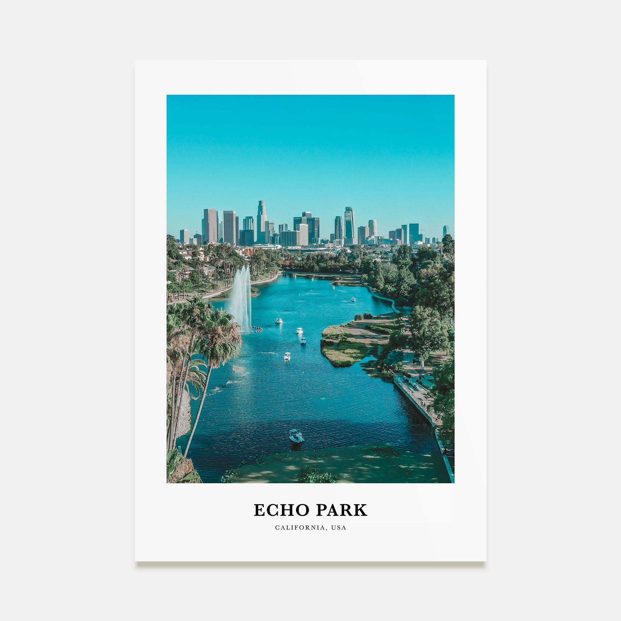 Echo Park Portrait Color Poster