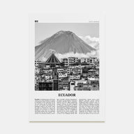 Ecuador Travel B&W No 1 Poster