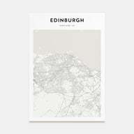 Edinburgh Map Portrait Poster