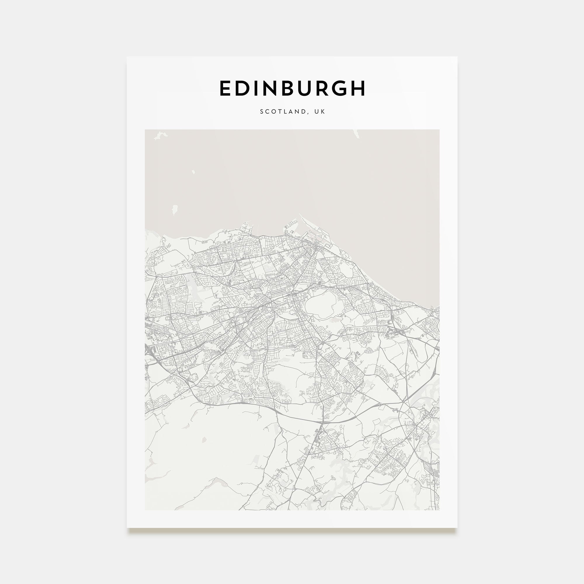 Edinburgh Map Portrait Poster