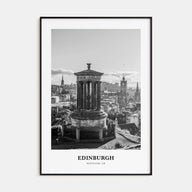 Edinburgh Portrait B&W No 2 Poster