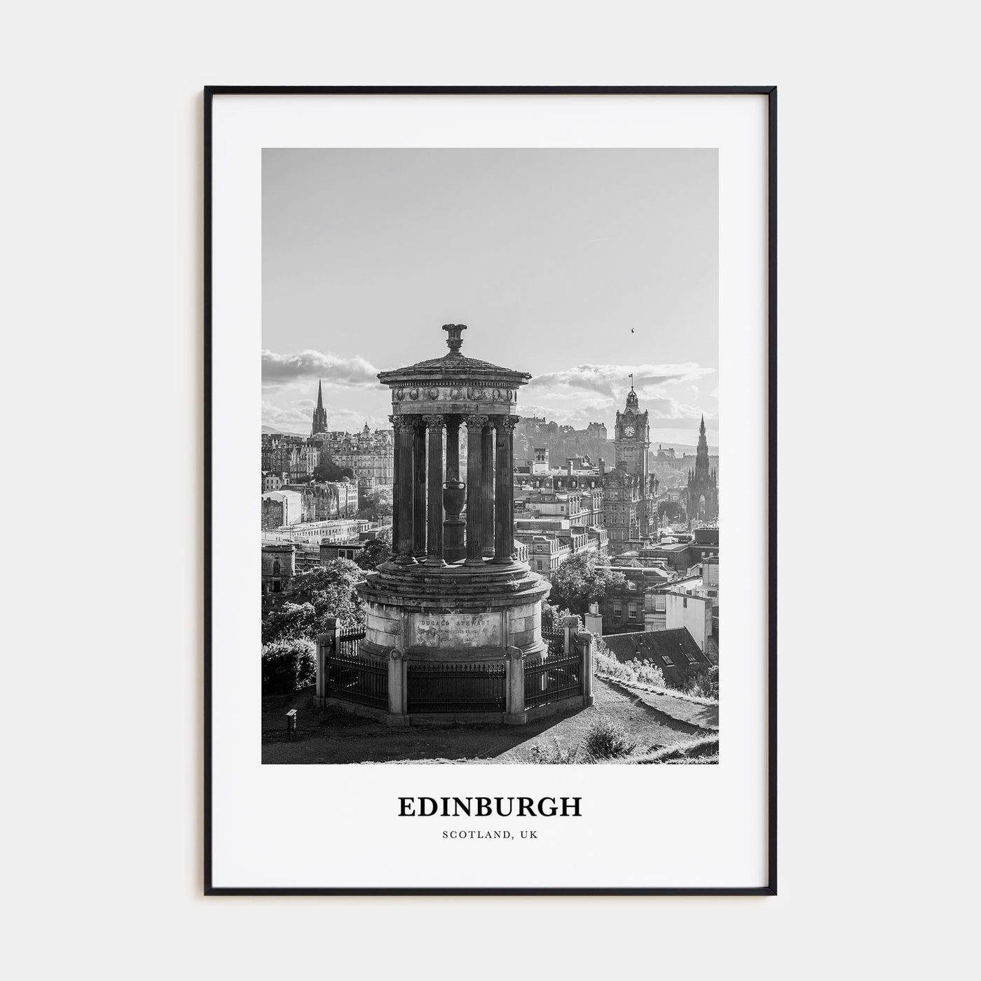 Edinburgh Portrait B&W No 2 Poster