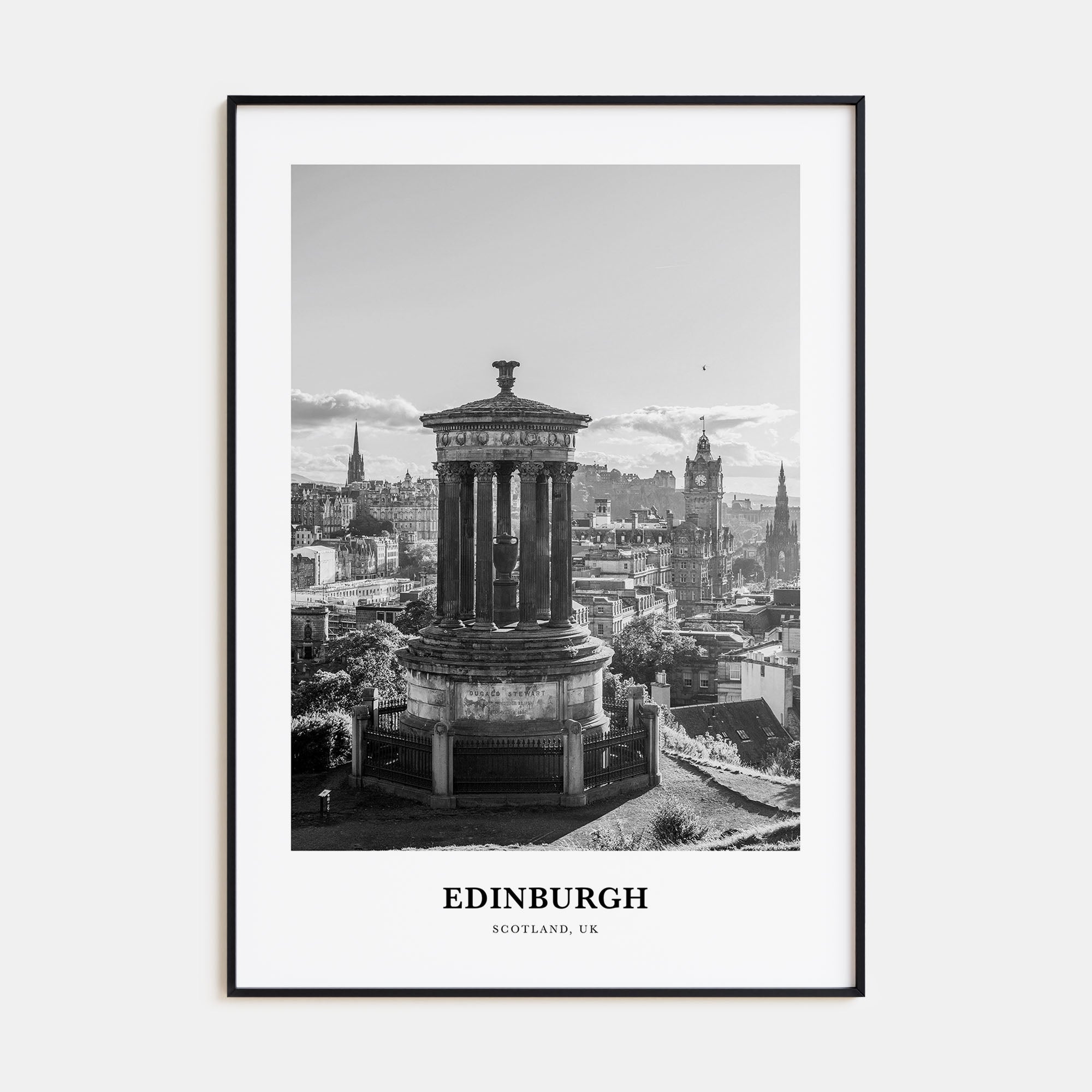 Edinburgh Portrait B&W No 2 Poster