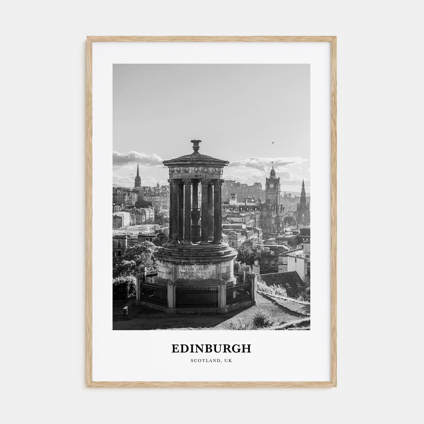 Edinburgh Portrait B&W No 2 Poster