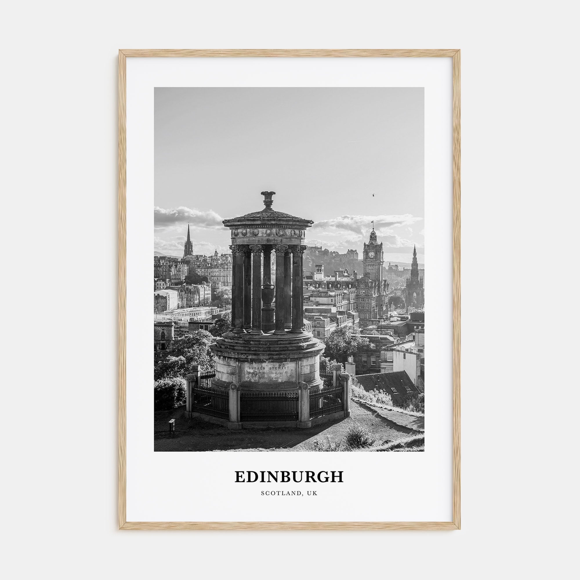 Edinburgh Portrait B&W No 2 Poster