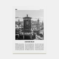 Edinburgh Travel B&W No 1 Poster
