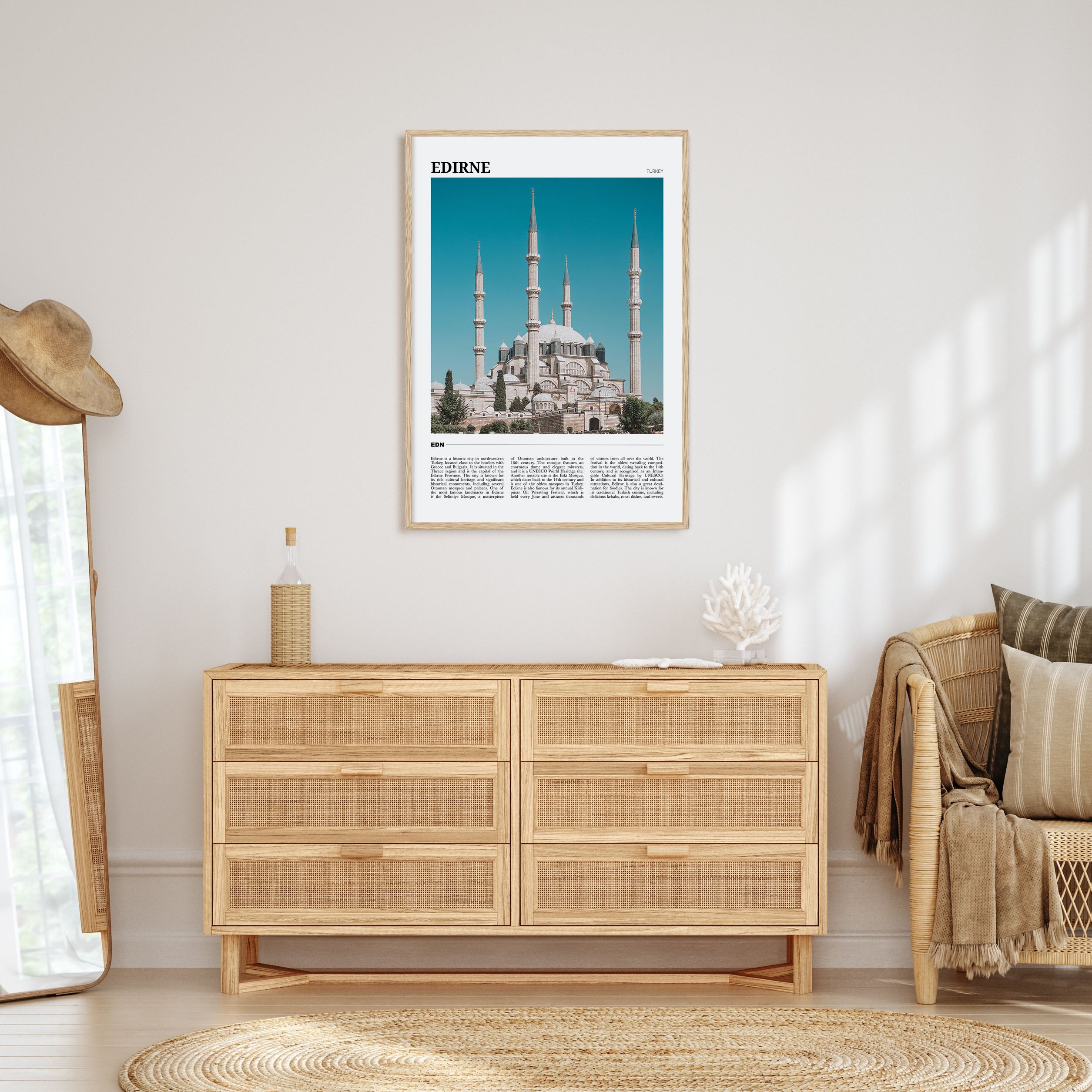 Edirne Travel Color Poster