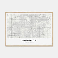 Edmonton Map Landscape Poster