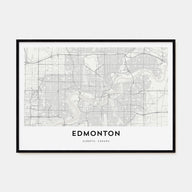 Edmonton Map Landscape Poster