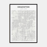 Edmonton Map Portrait Poster
