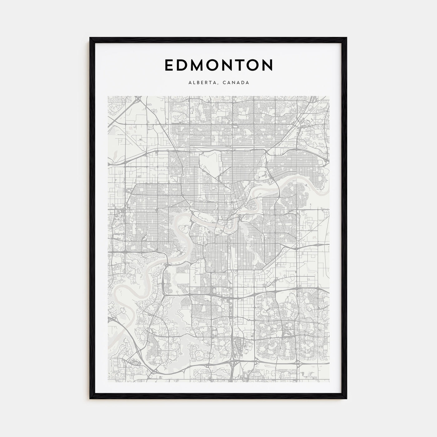 Edmonton Map Portrait Poster