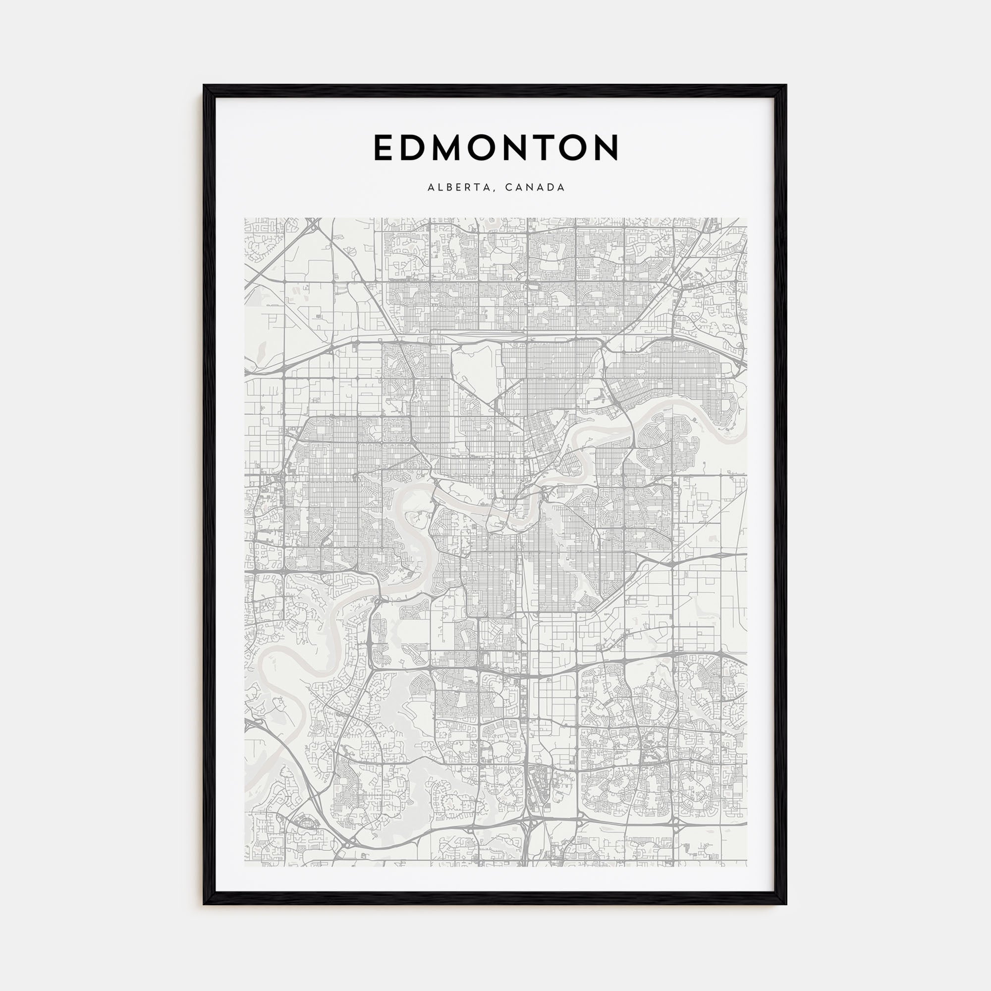 Edmonton Map Portrait Poster