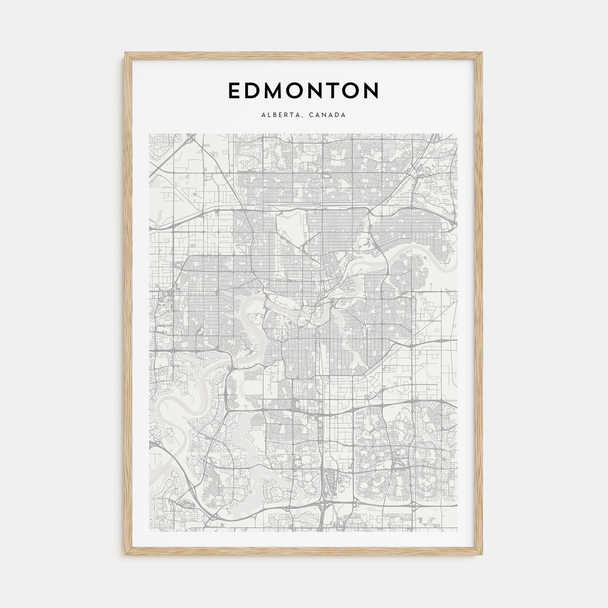 Edmonton Map Portrait Poster