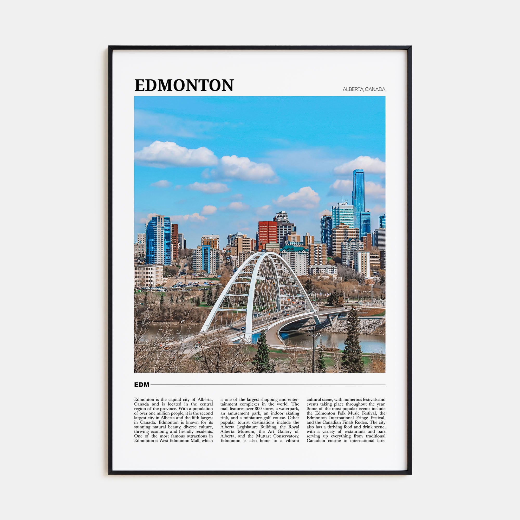 Edmonton Travel Color No 1 Poster