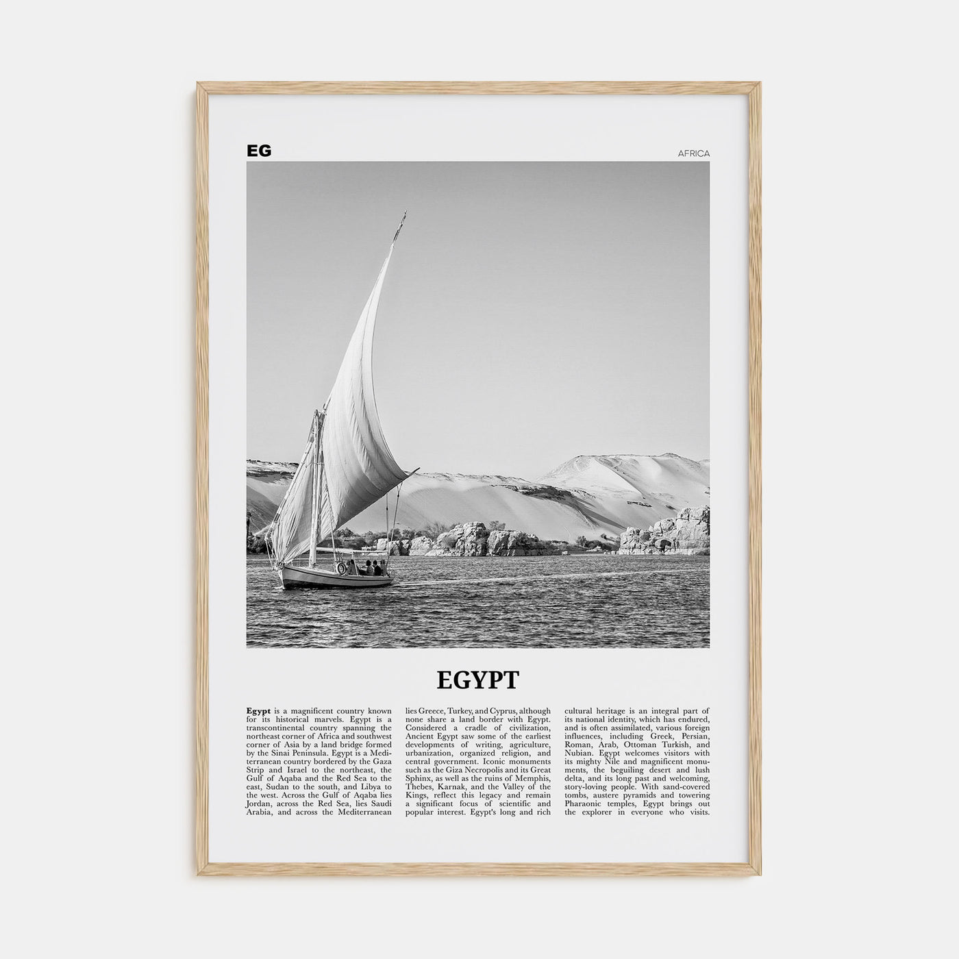 Egypt Travel B&W No 1 Poster