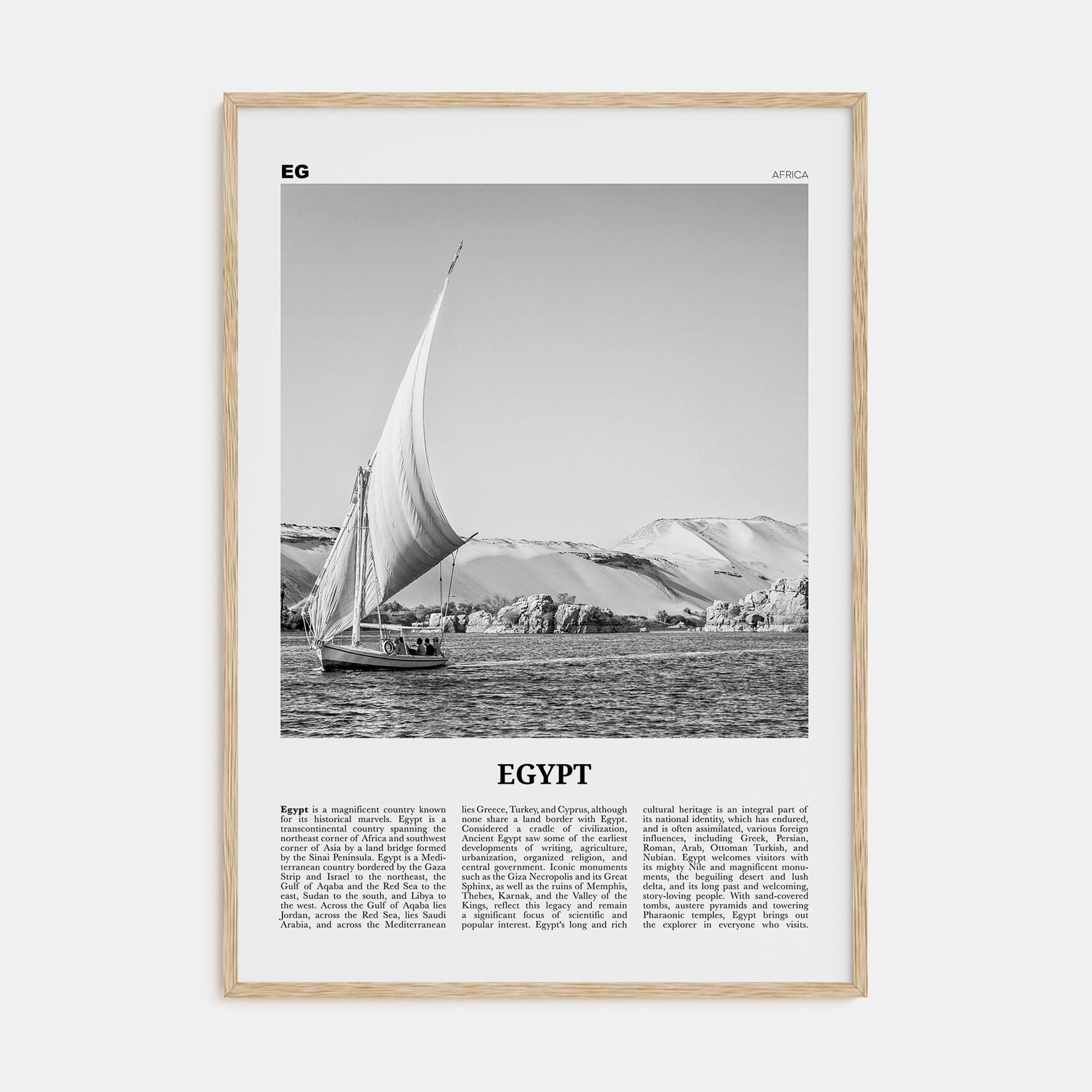 Egypt Travel B&W No 1 Poster