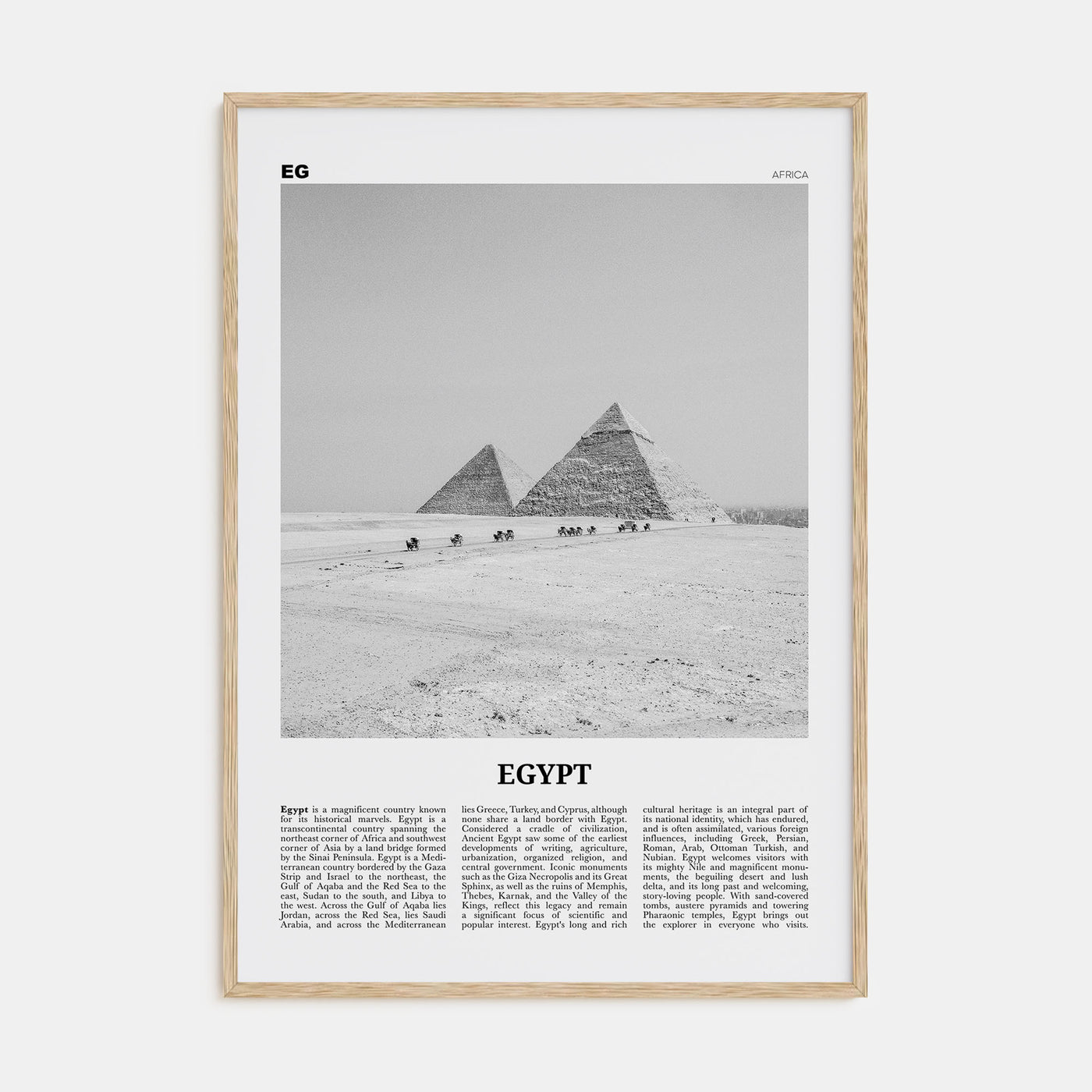 Egypt Travel B&W No 3 Poster