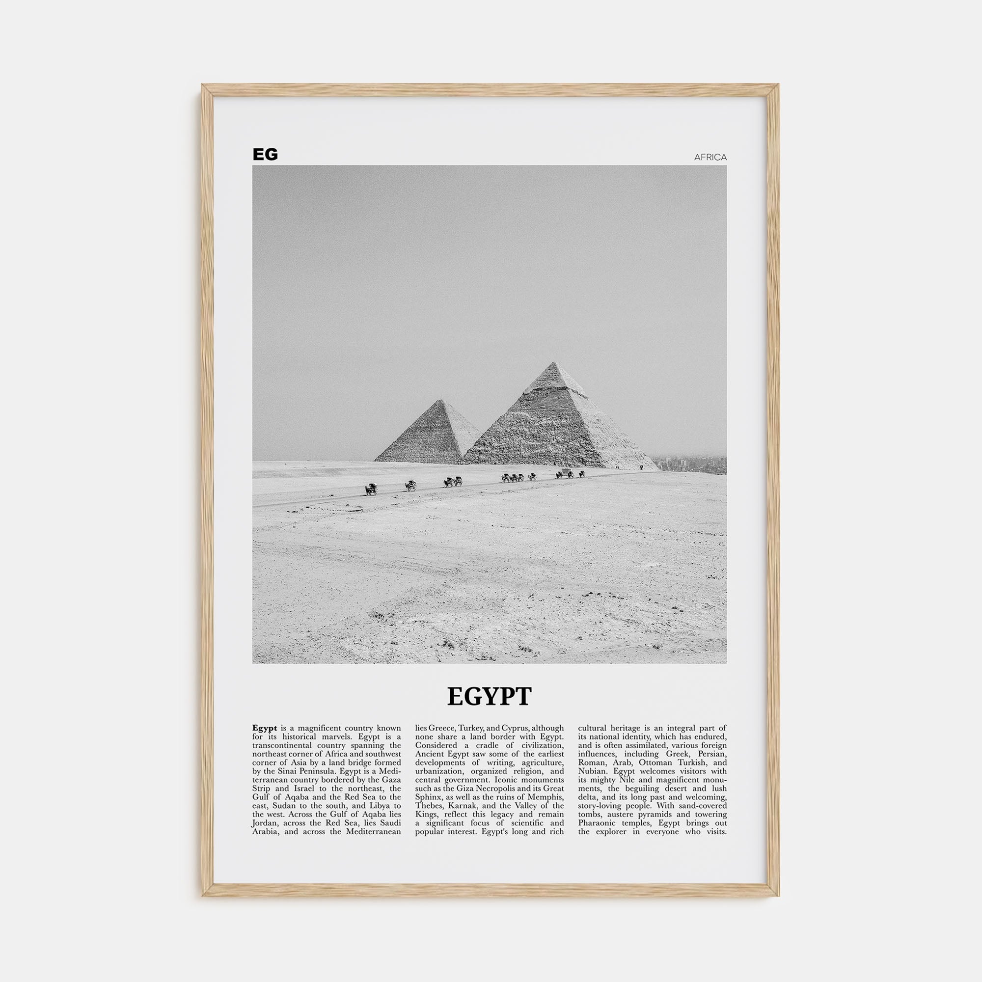 Egypt Travel B&W No 3 Poster