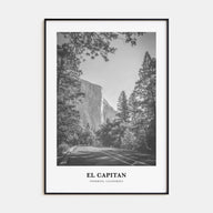 El Capitan Portrait B&W Poster