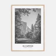 El Capitan Portrait B&W Poster