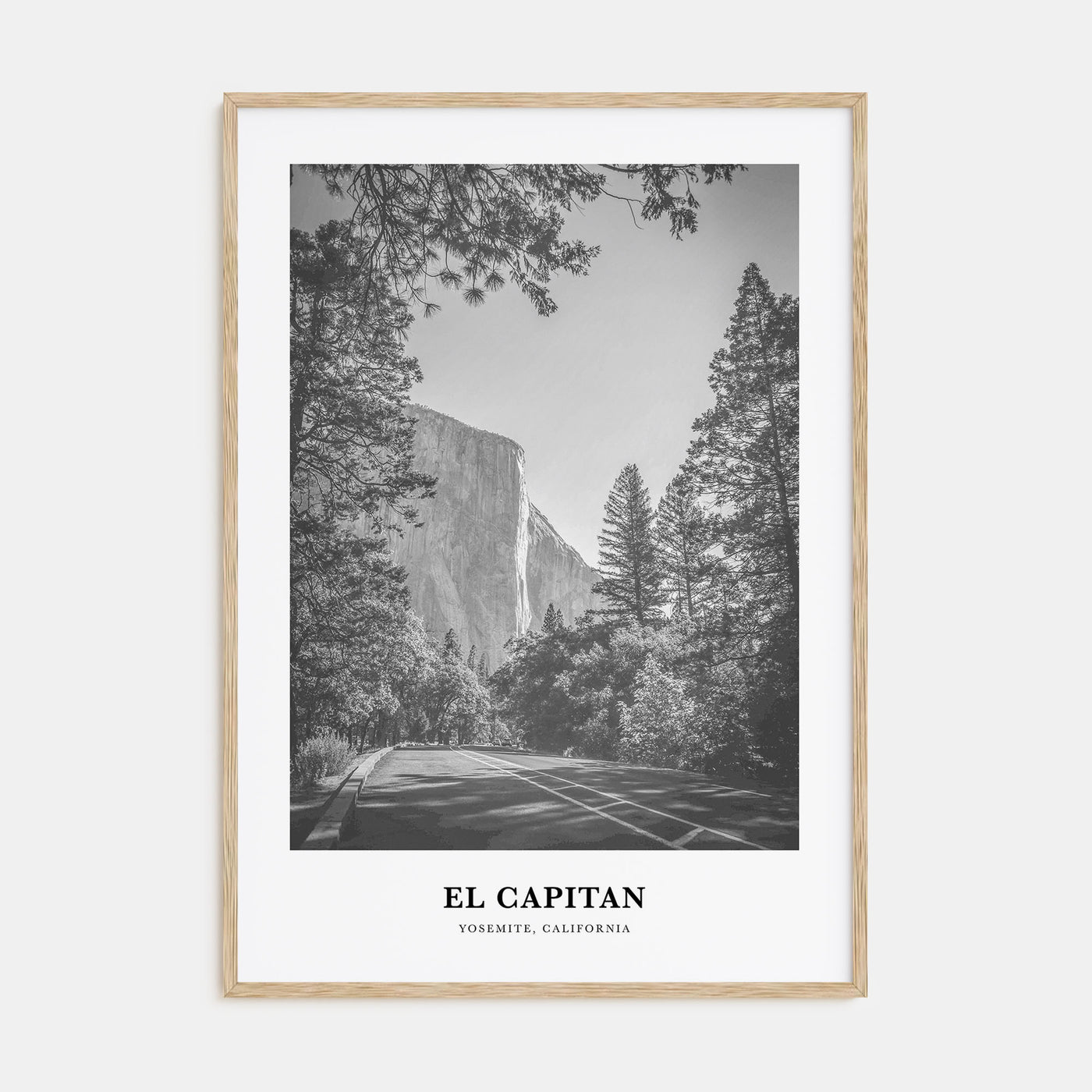 El Capitan Portrait B&W Poster