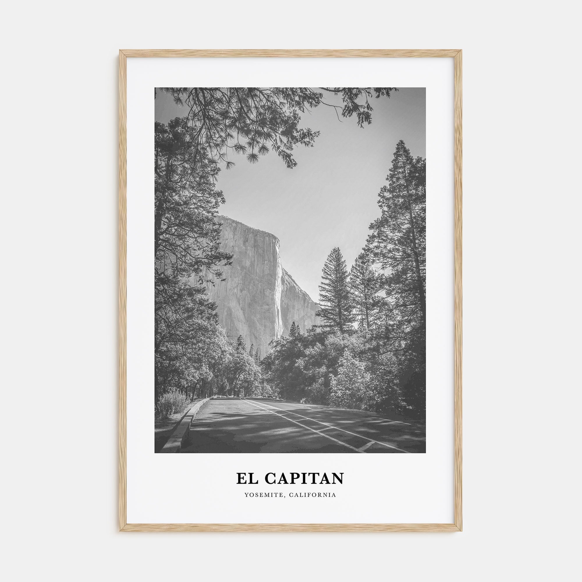 El Capitan Portrait B&W Poster