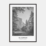 El Capitan Portrait B&W Poster