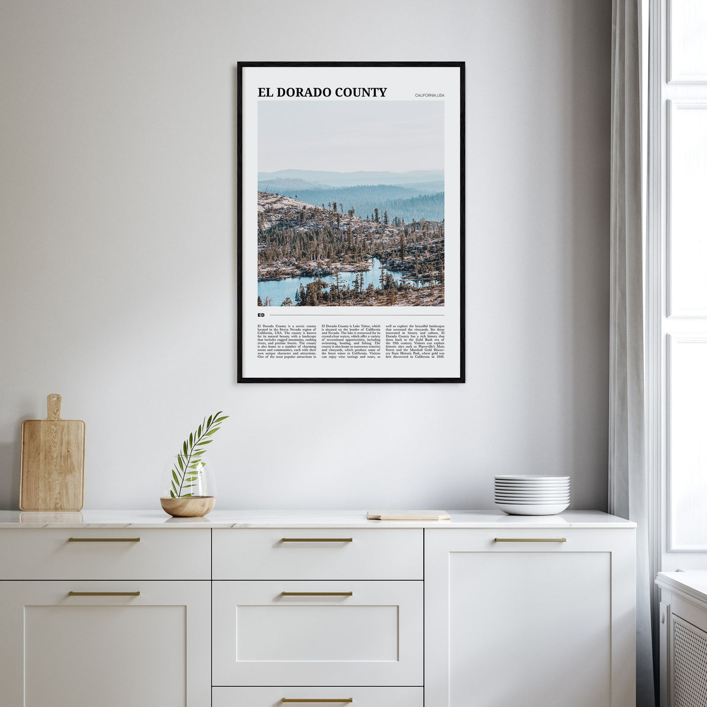 El Dorado County Travel Color Poster