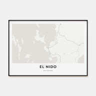 El Nido Map Landscape Poster