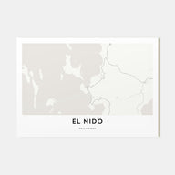 El Nido Map Landscape Poster