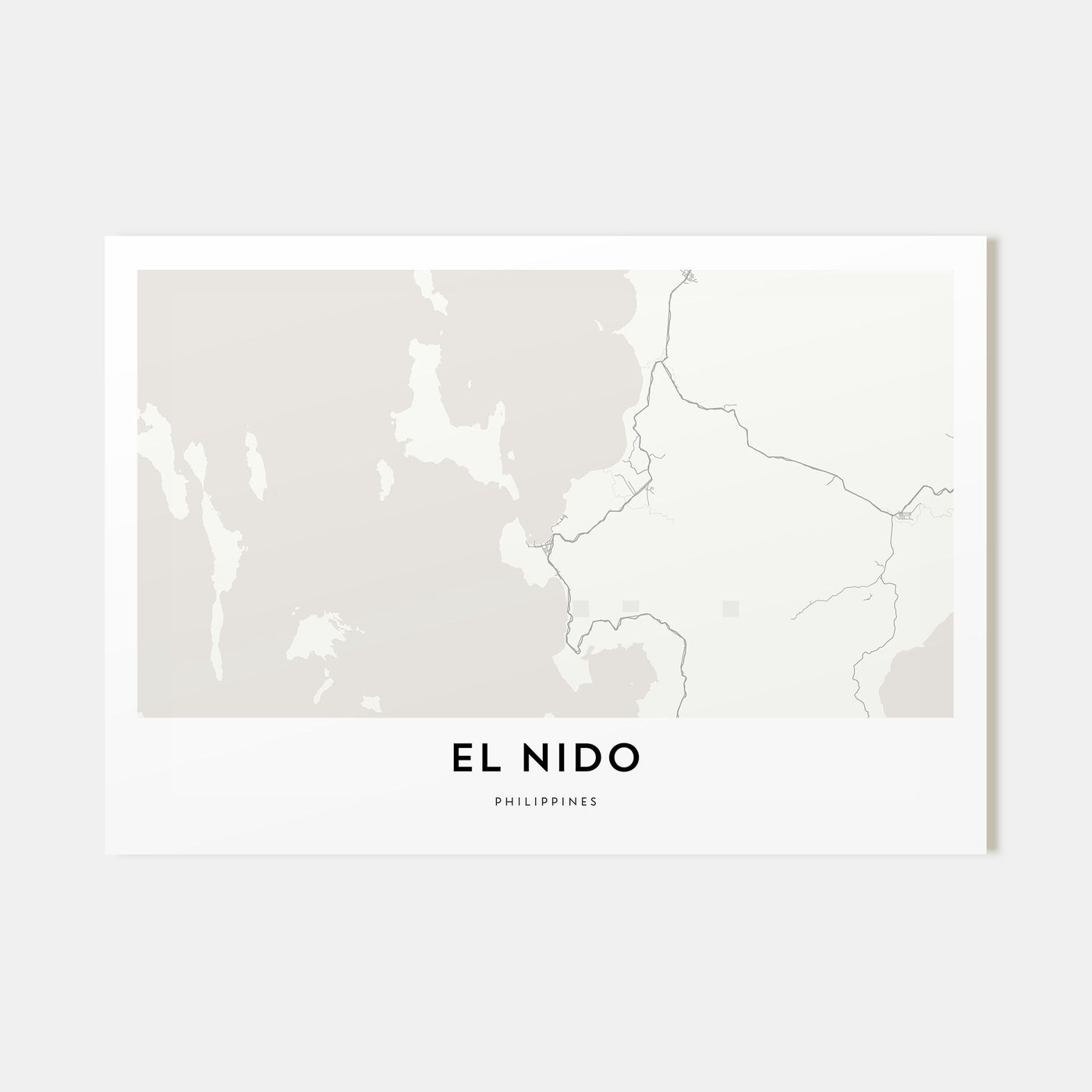 El Nido Map Landscape Poster
