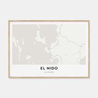 El Nido Map Landscape Poster