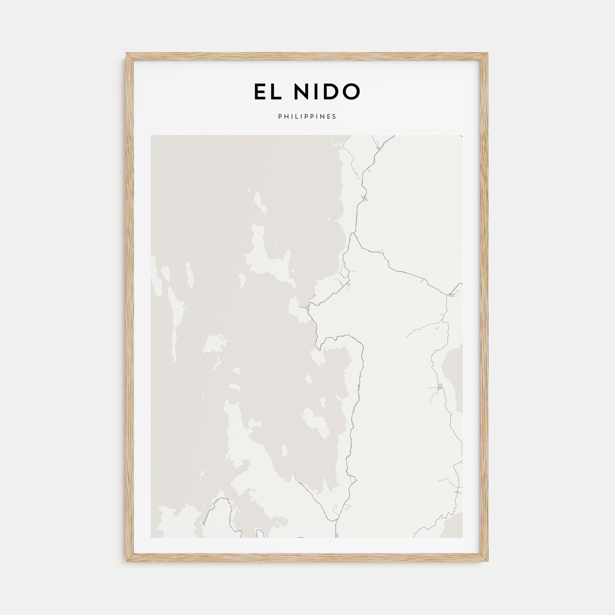 El Nido Map Portrait Poster