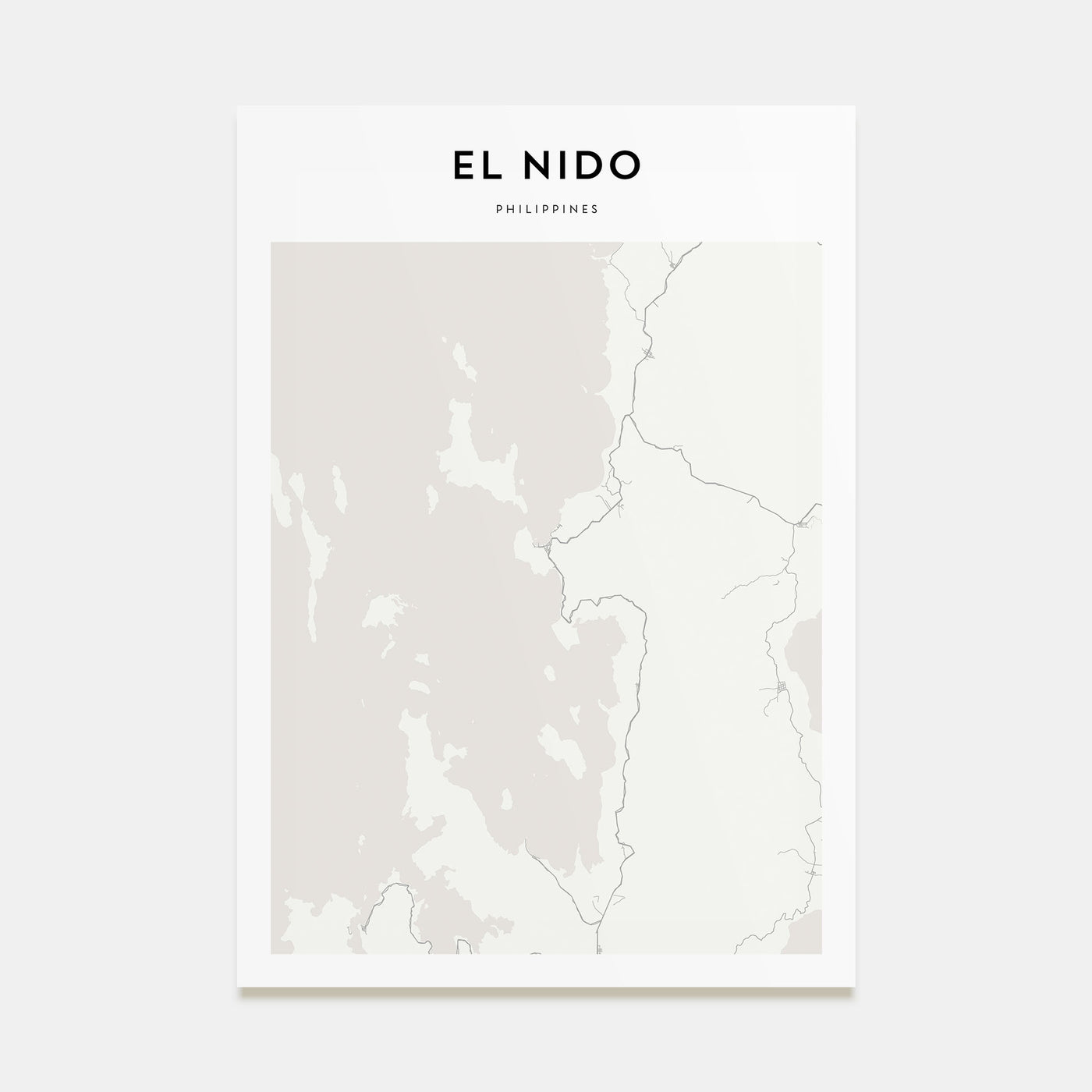 El Nido Map Portrait Poster