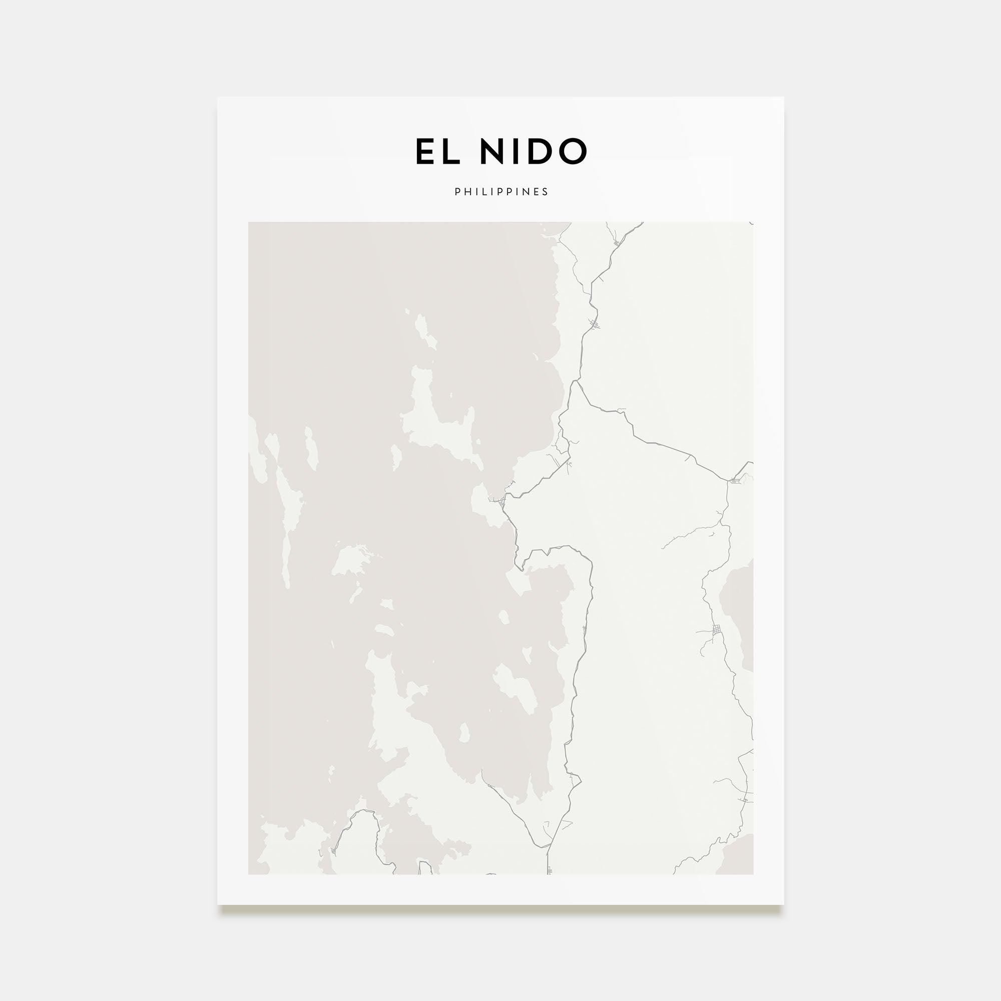 El Nido Map Portrait Poster