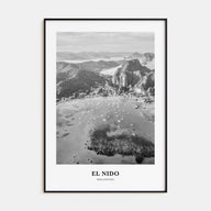 El Nido Portrait B&W Poster