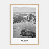 El Nido Portrait B&W Poster