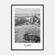 El Nido Portrait B&W Poster