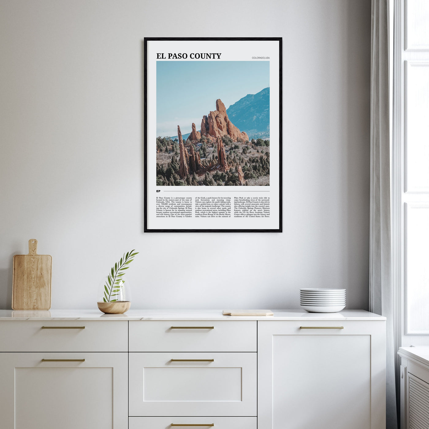 El Paso County Travel Color Poster