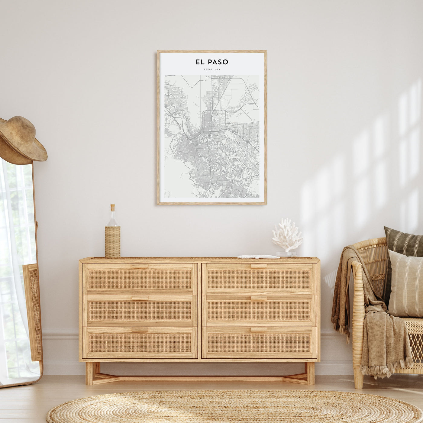 El Paso Map Portrait Poster