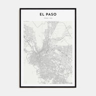 El Paso Map Portrait Poster