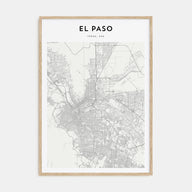 El Paso Map Portrait Poster