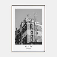 El Paso Portrait B&W No 1 Poster