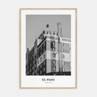 El Paso Portrait B&W No 1 Poster