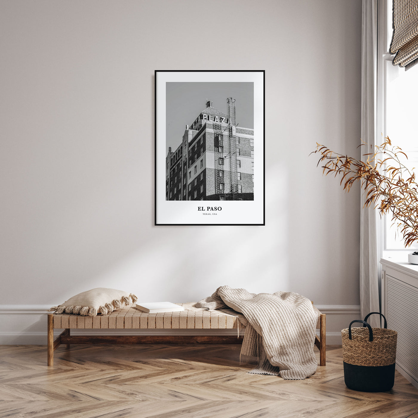 El Paso Portrait B&W No 1 Poster