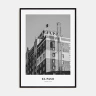 El Paso Portrait B&W No 1 Poster