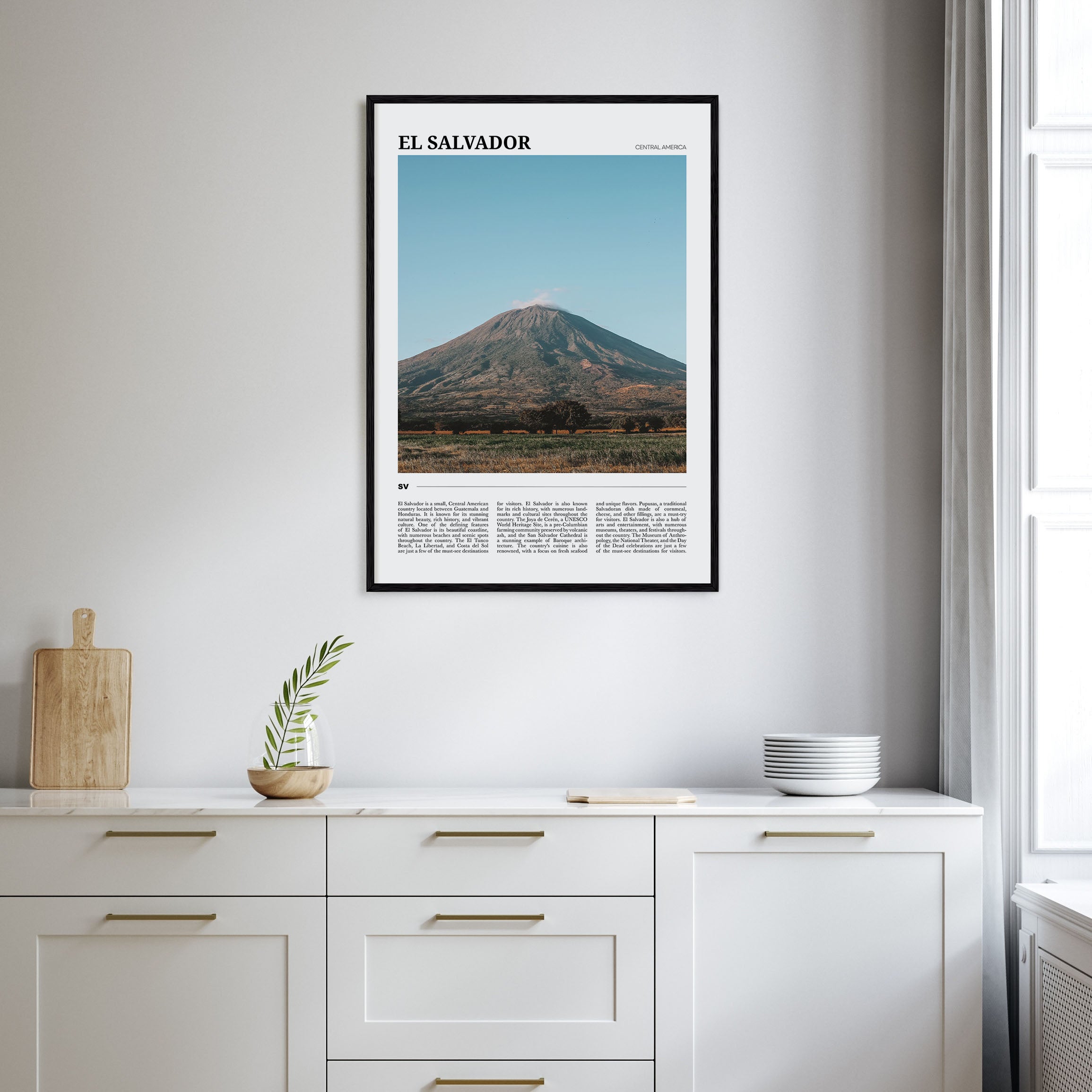 El Salvador Travel Color Poster