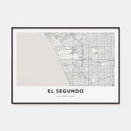 El Segundo Map Landscape Poster