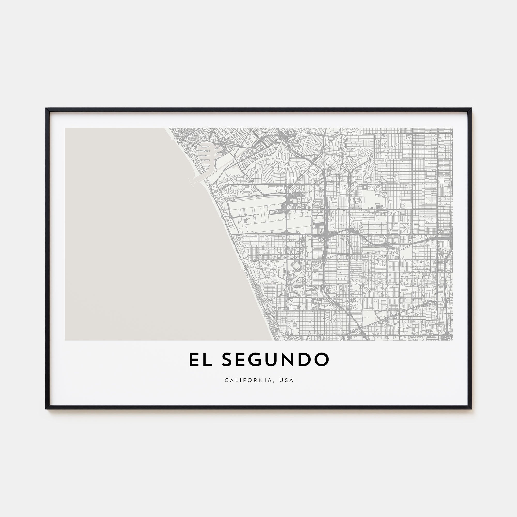 El Segundo Map Landscape Poster